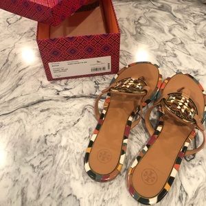 Tory Burch Enamel Miller Sandals